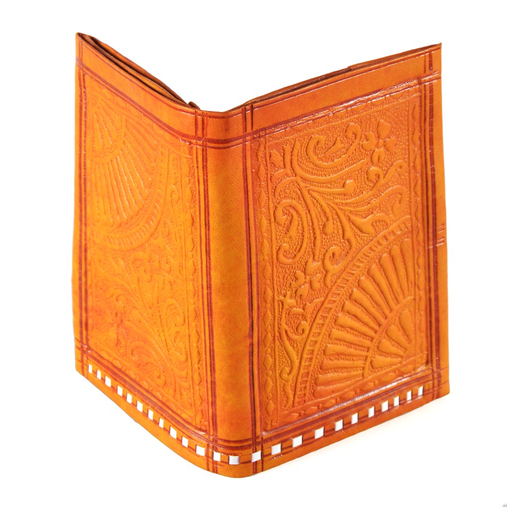 Cartera de Piel Rectángular - Cuero Grabado - Varios Colores
