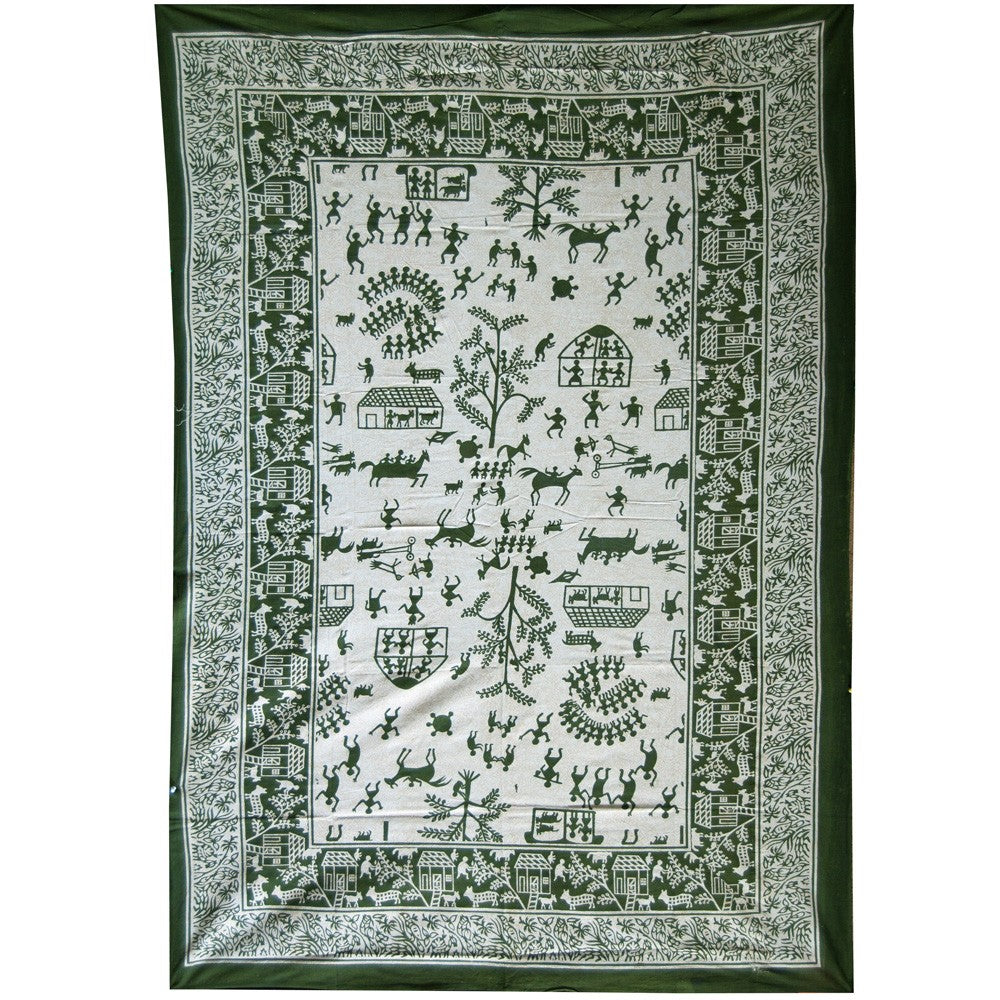 Tela Algodon-India- Plano Aldea - Artesana-210 x 140 cm