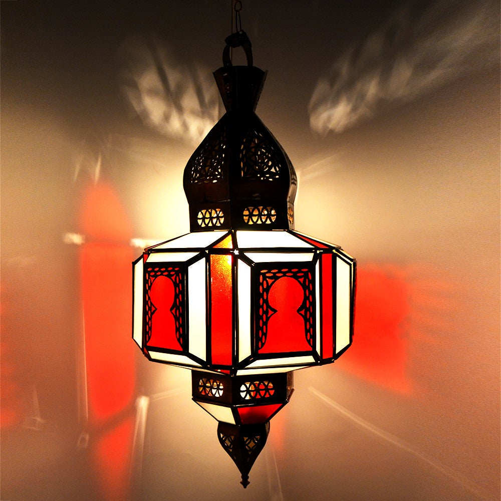 Lámpara Arcos - Cristales Blanco y Color - Gran Calidad 60 cm