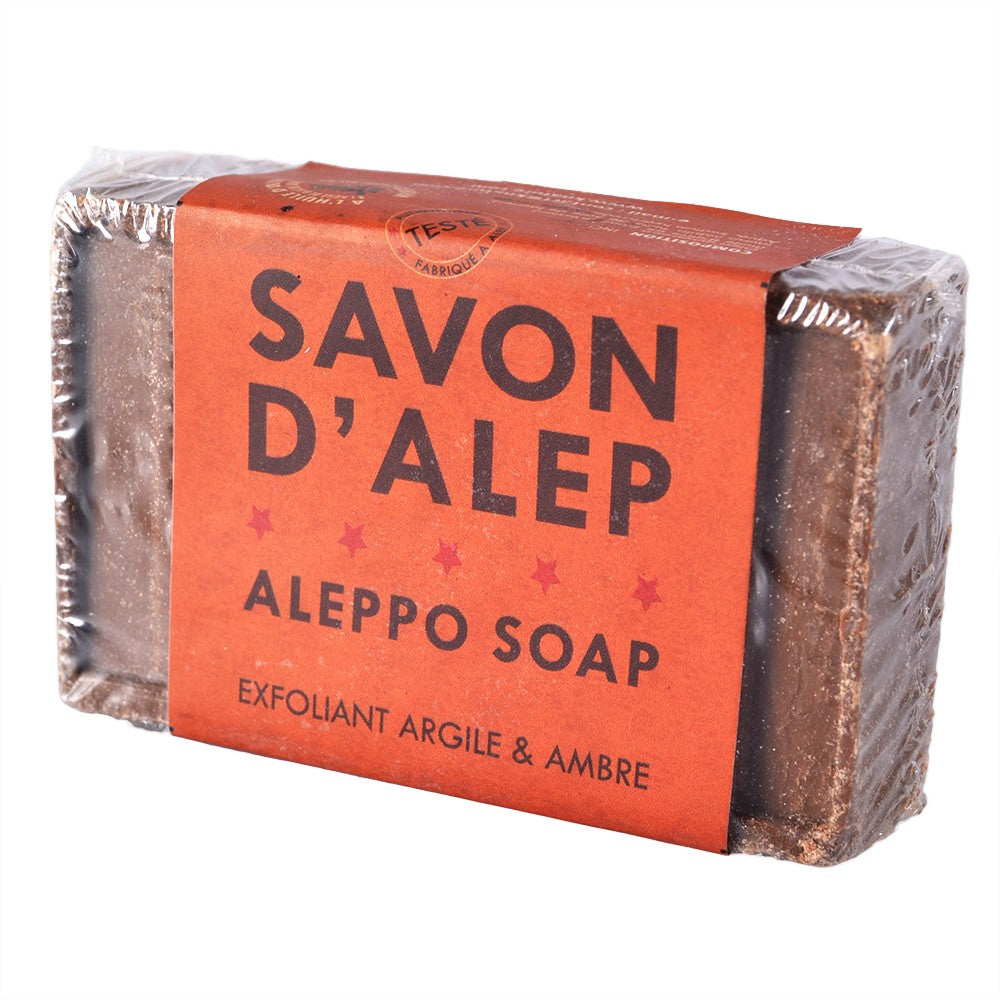 Jabón de Alepo - Arcilla Y Ámbar - Natural - Exfoliante - 100 g