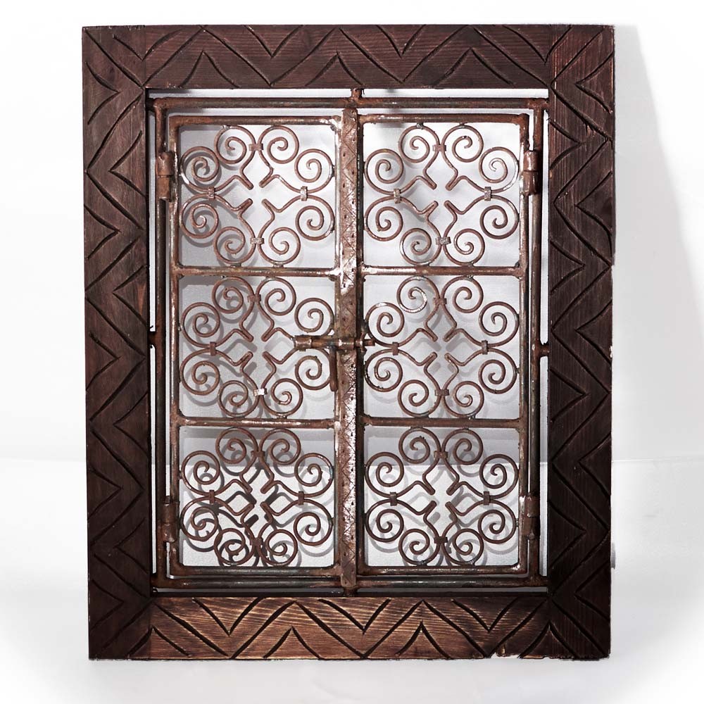 Reja con Marco de Madera Grabada - 2 Modelos