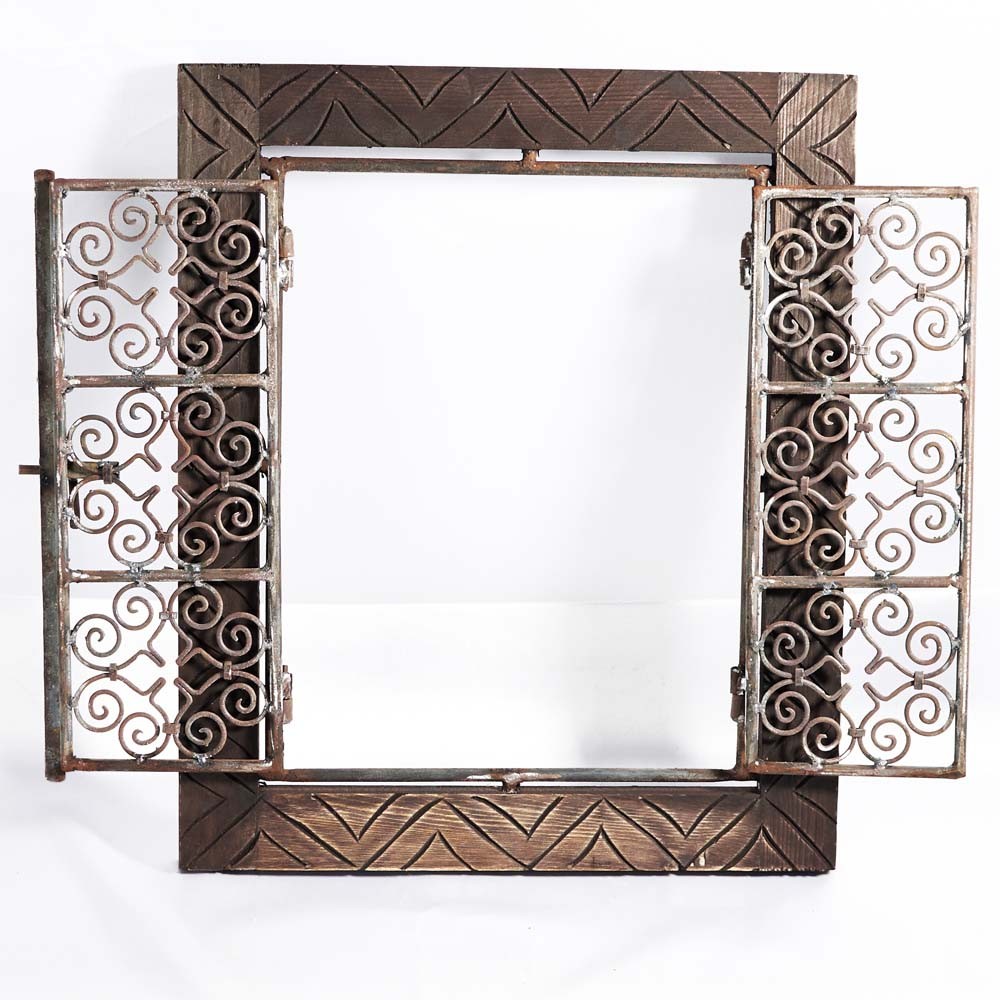 Reja con Marco de Madera Grabada - 2 Modelos