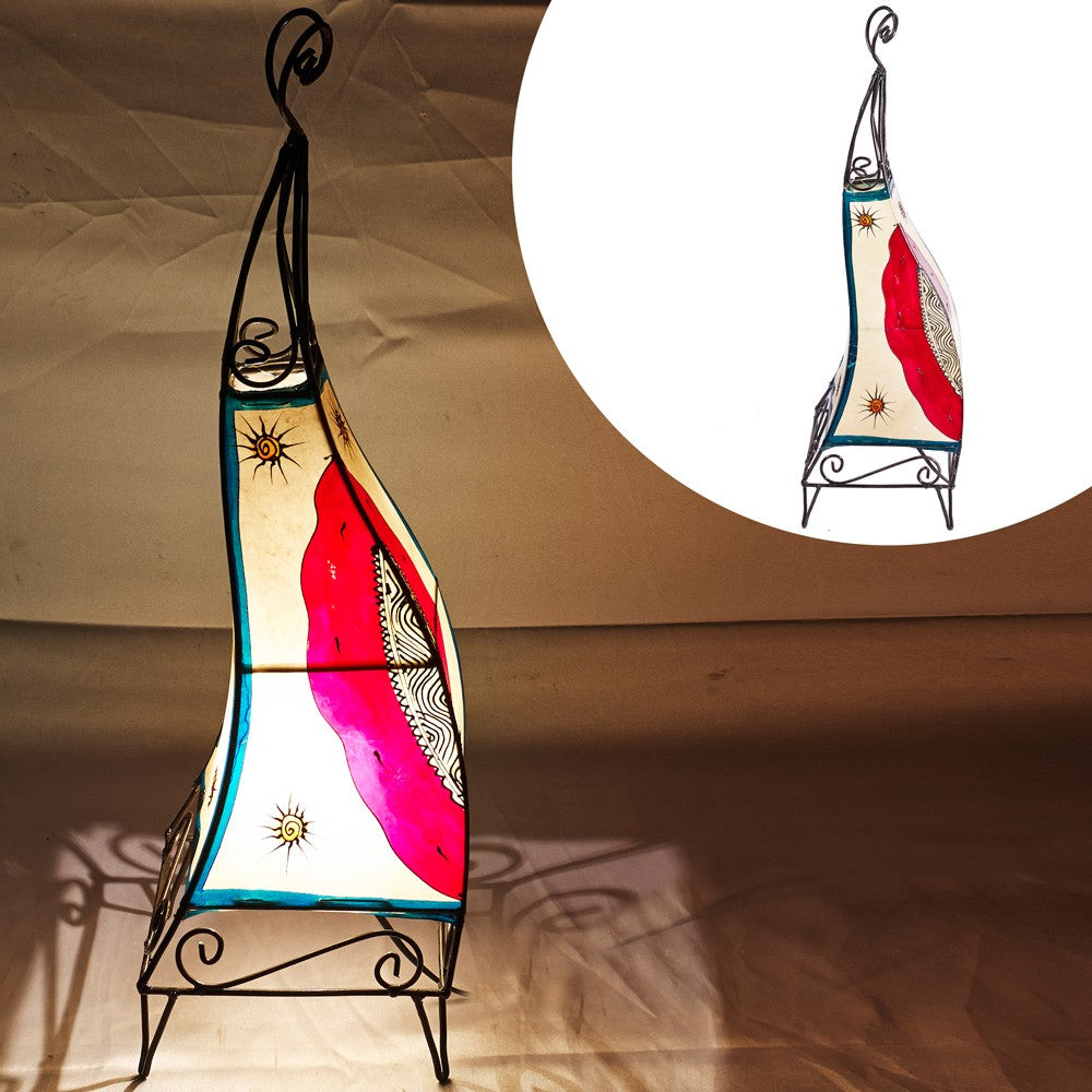 Lámparas de Piel y Forja Pintadas con Henna - Varios Modelos