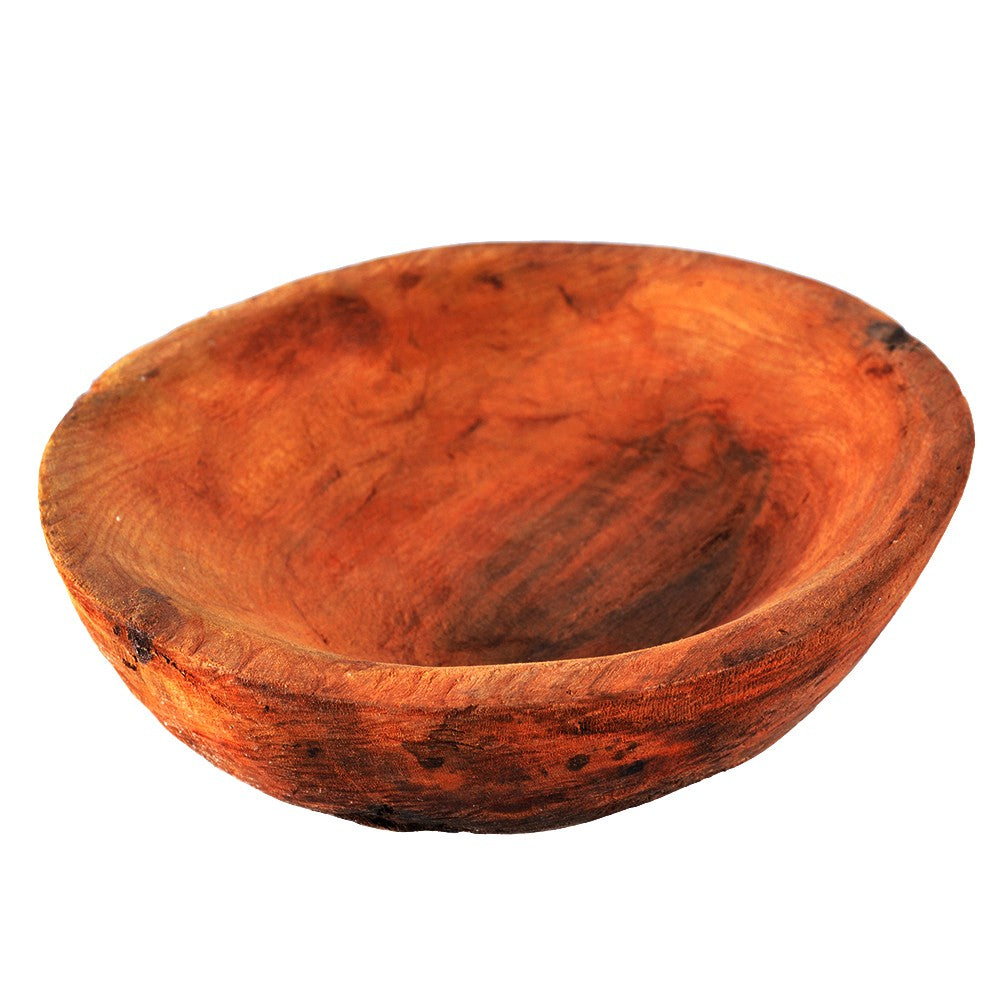 Plato De Madera Tallado A Mano - 100% Artesano - 1 Sola Pieza