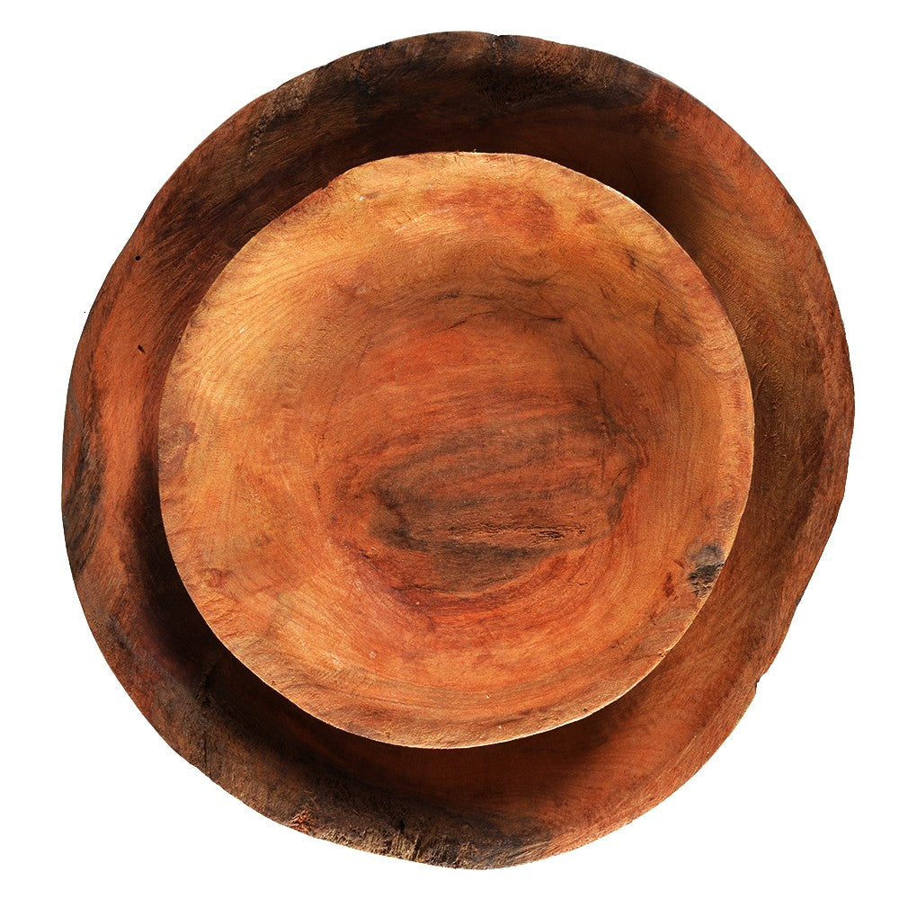 Plato De Madera Tallado A Mano - 100% Artesano - 1 Sola Pieza