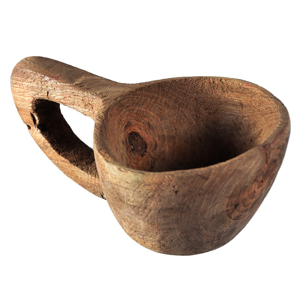 Taza De Madera - 100% Artesana - 18 cm