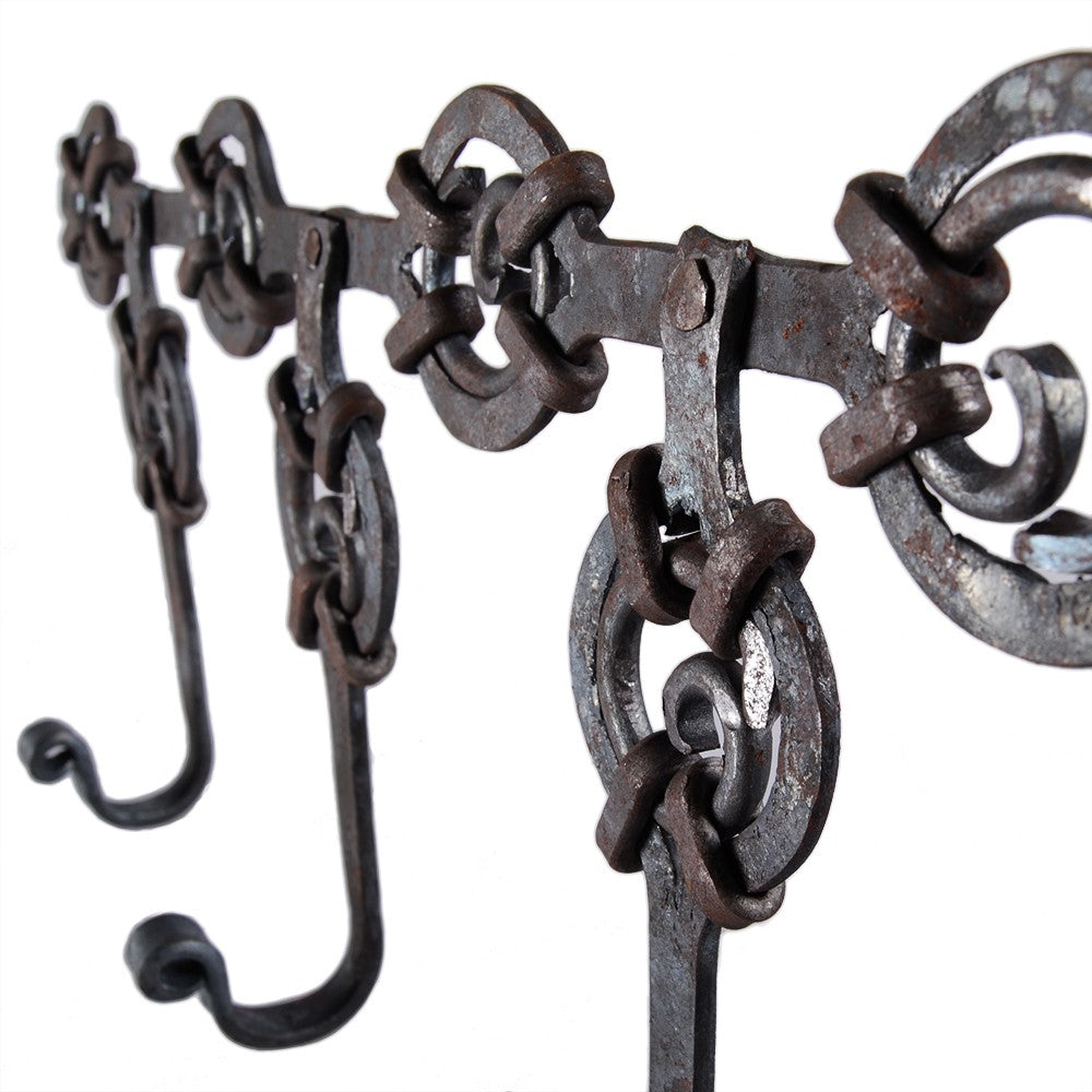 Percha Forja Artesana - Diseño Arabe - 2 Tamaños