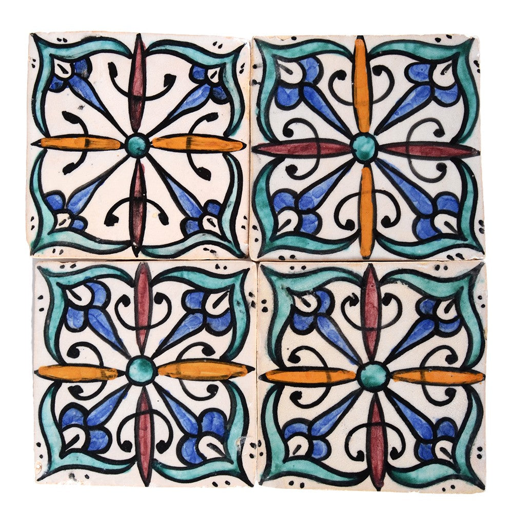 Azulejo Andalusí - 10 cm - Varios Diseños- Artesanal- Modelo 15