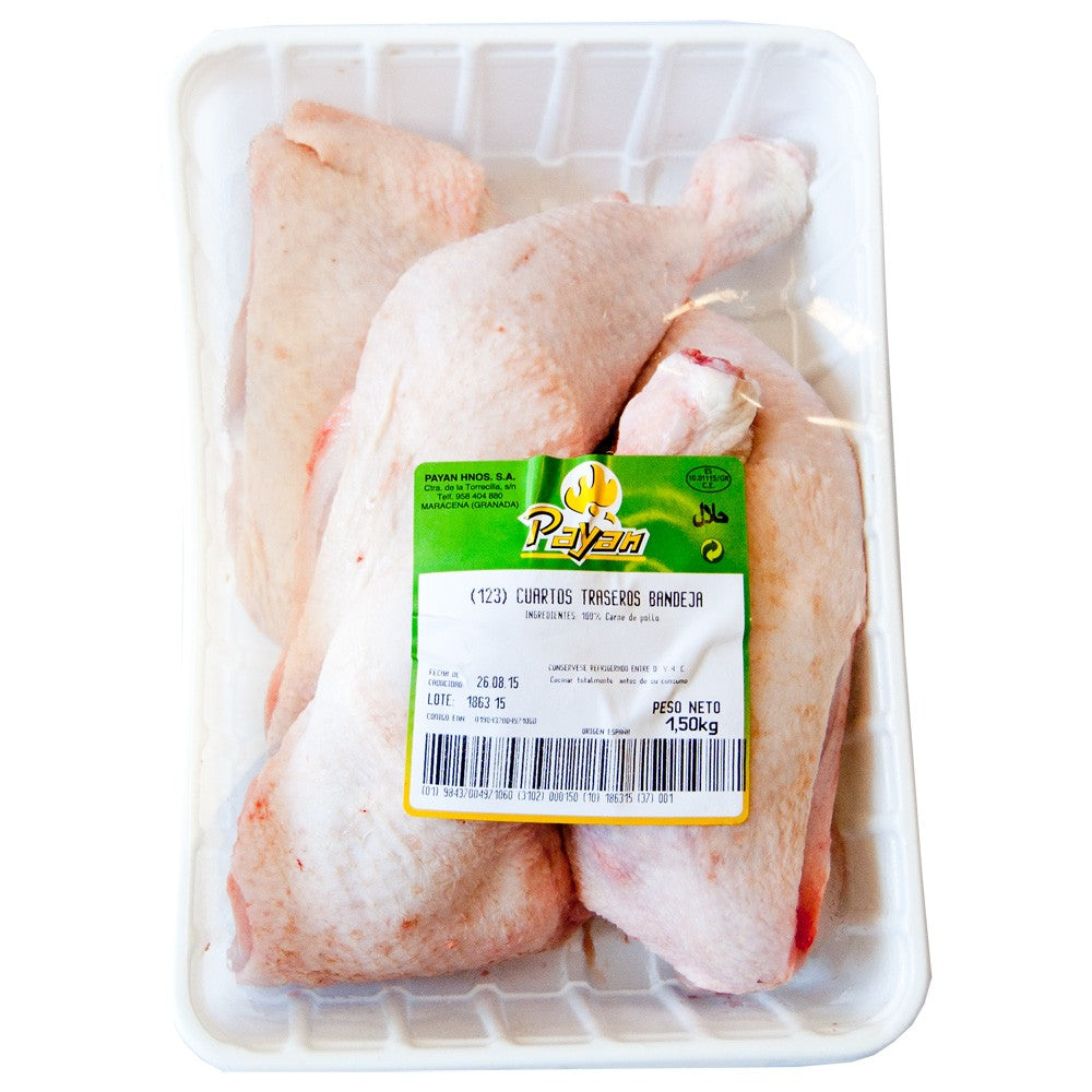 Cuartos Traseros Pollo - Halal - Bandeja 1,5 kg +/- Payan