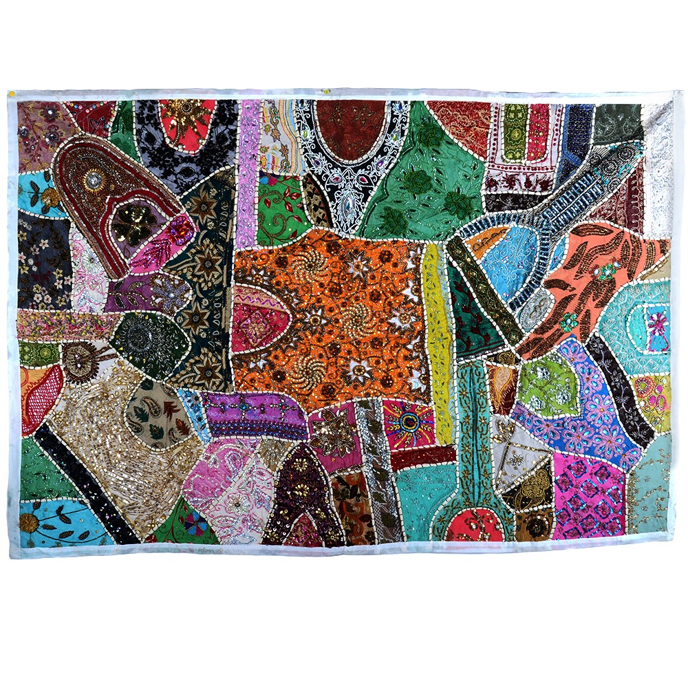 Tapete Pathwork Deluxe -150 x 100 cm - Artesanal - Varios Colores