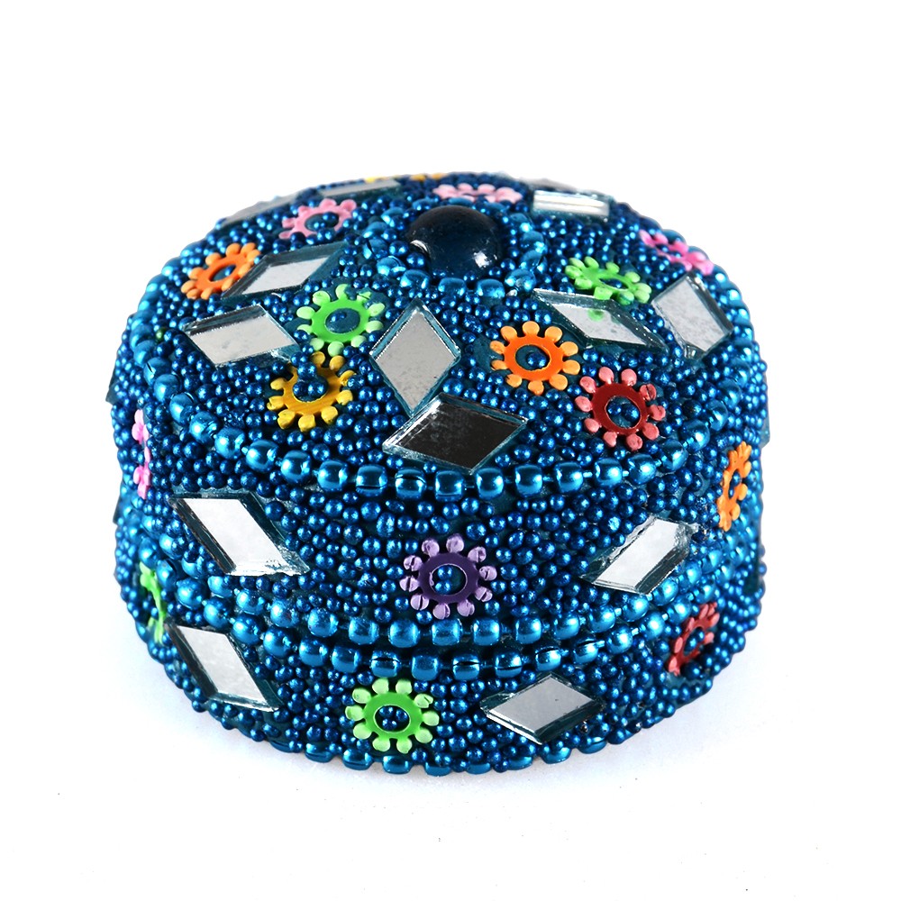 Cajita Redonda Brillante - Pastillero- Varios Colores - Sin Terciopelo