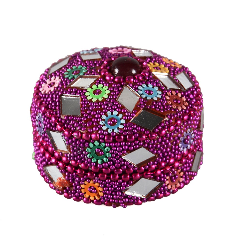 Cajita Redonda Brillante - Pastillero- Varios Colores - Sin Terciopelo