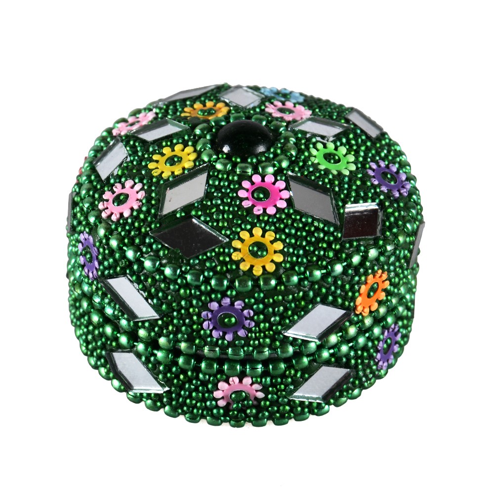 Cajita Redonda Brillante - Pastillero- Varios Colores - Sin Terciopelo