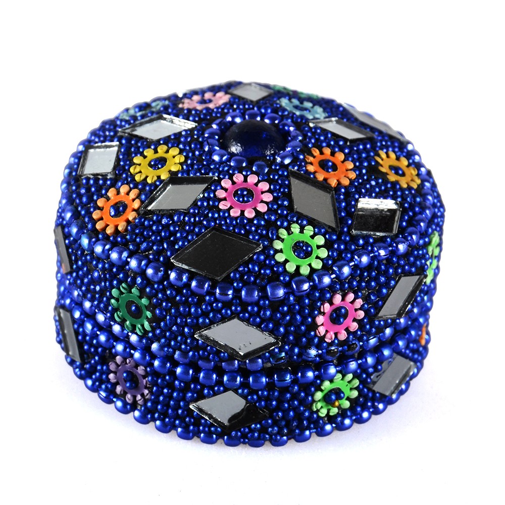 Cajita Redonda Brillante - Pastillero- Varios Colores - Sin Terciopelo