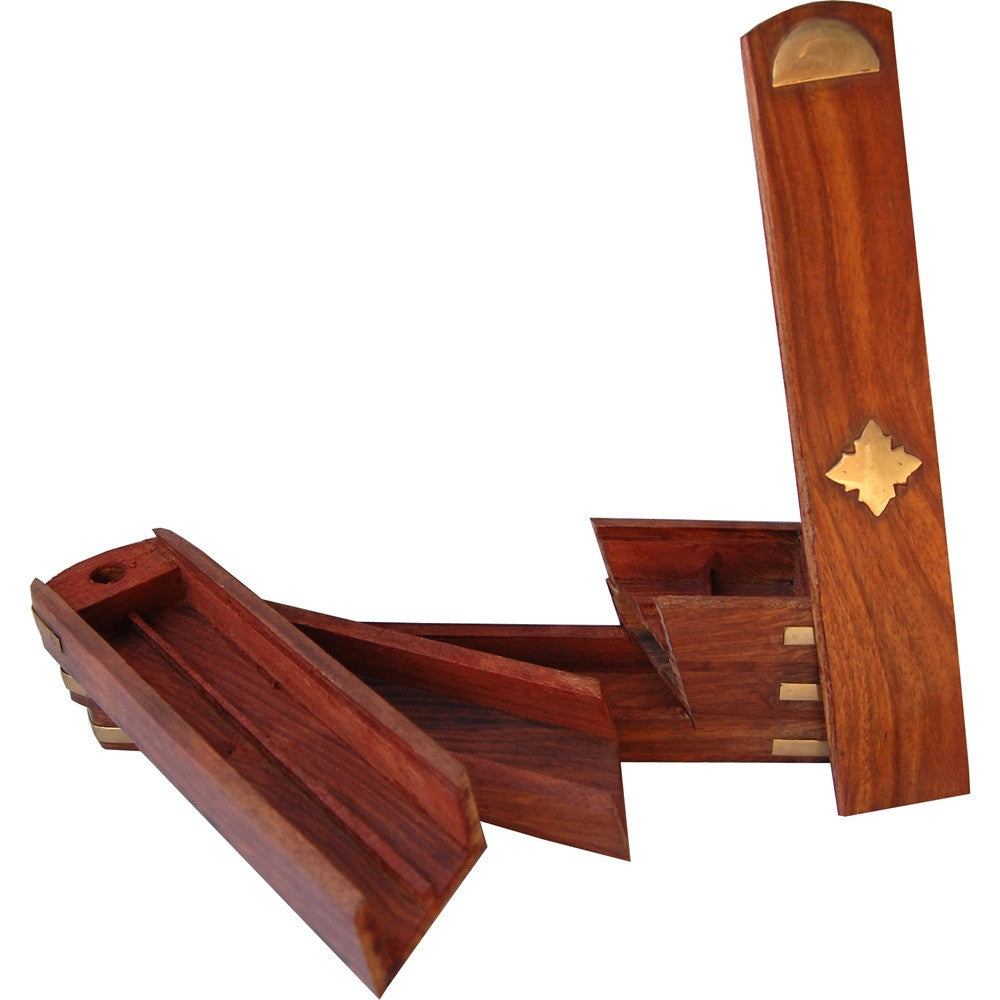 Incensario-Lapicero Giratorio - 3 Compartimentos - Madera Roja