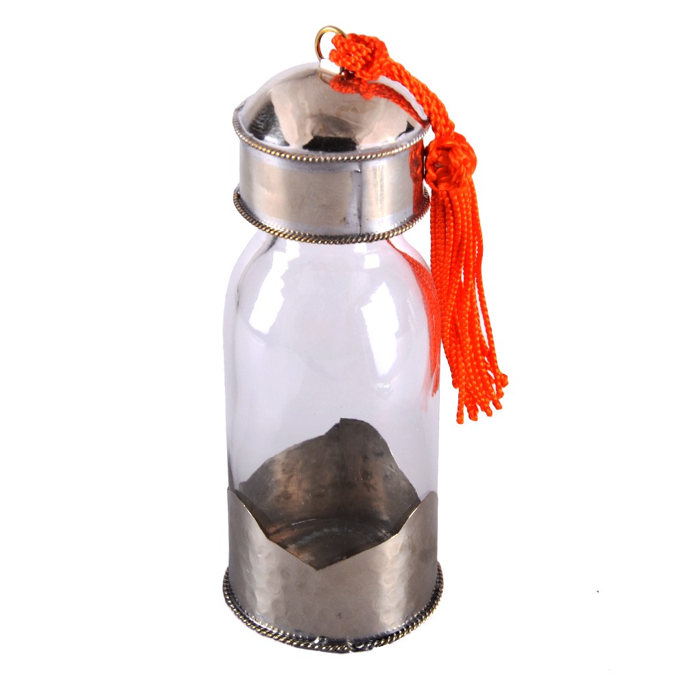 Frasco Cristal - Revestido Con Alpaca - Especial Aceites