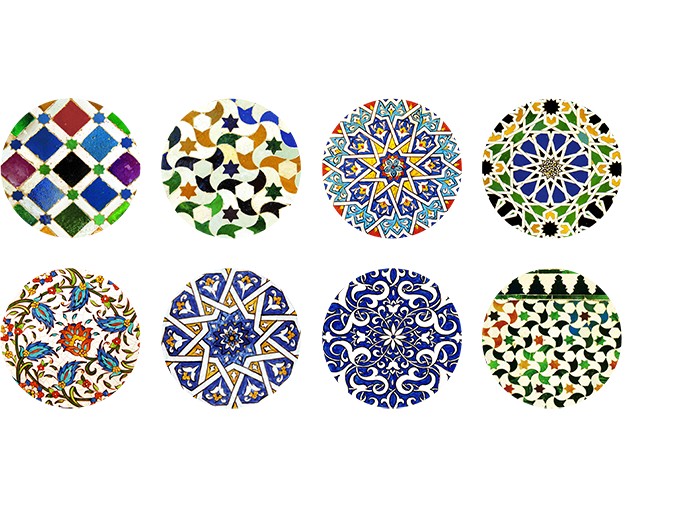 Espejito Formato Bolso - Diseño Andalusí - Varios Modelos - 5'5 cm