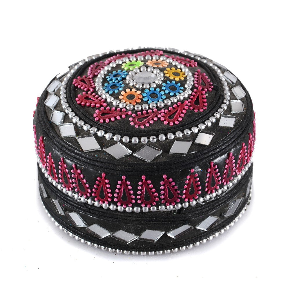 Juego 3 Cajitas Brillantes Purpurina Floral-Terciopelo - Colores