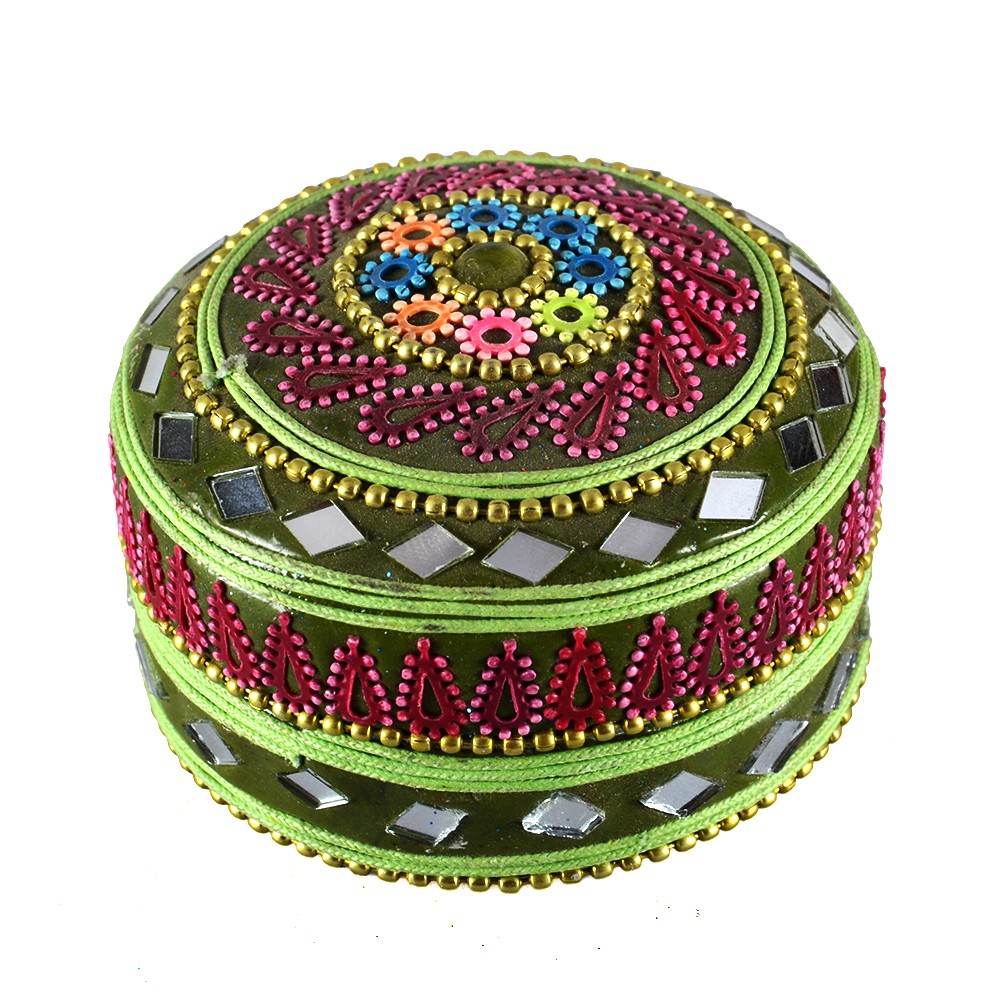 Juego 3 Cajitas Brillantes Purpurina Floral-Terciopelo - Colores