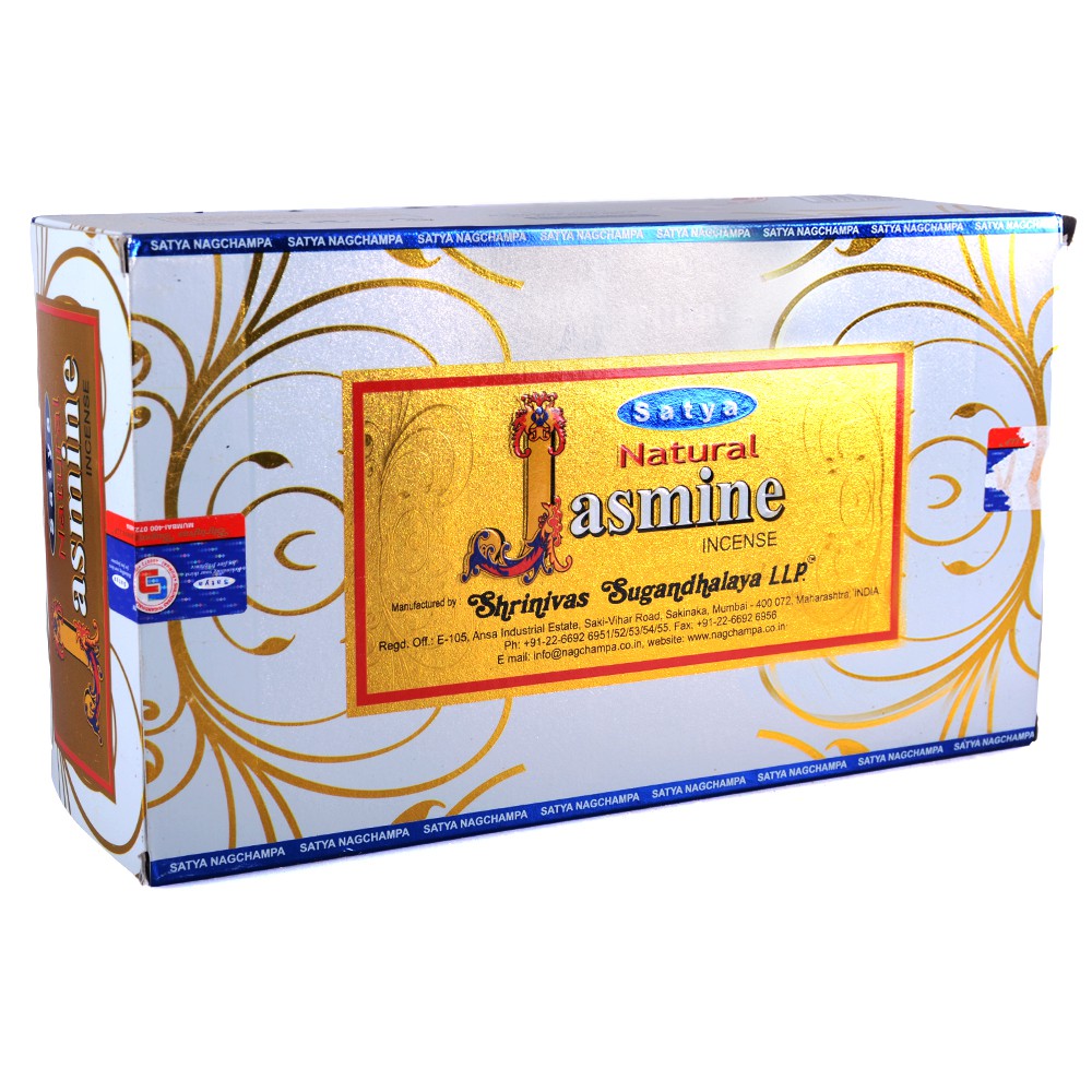 Incienso - Jazmín - Satya Natural - Nueva Gama De Olores - Novedad - Cajita 12 Varillas