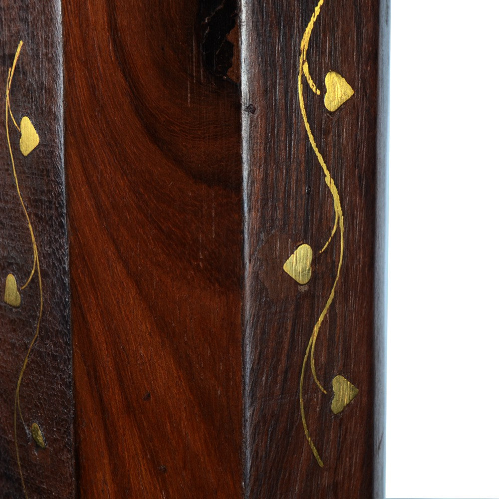 Incensario Torre Octogonal - Base y Torre - Madera - Calado Floral