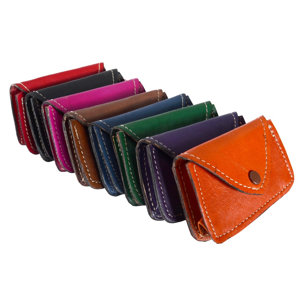Monedero Piel Artesano - Diseño Simple y Eficaz - Varios Colores