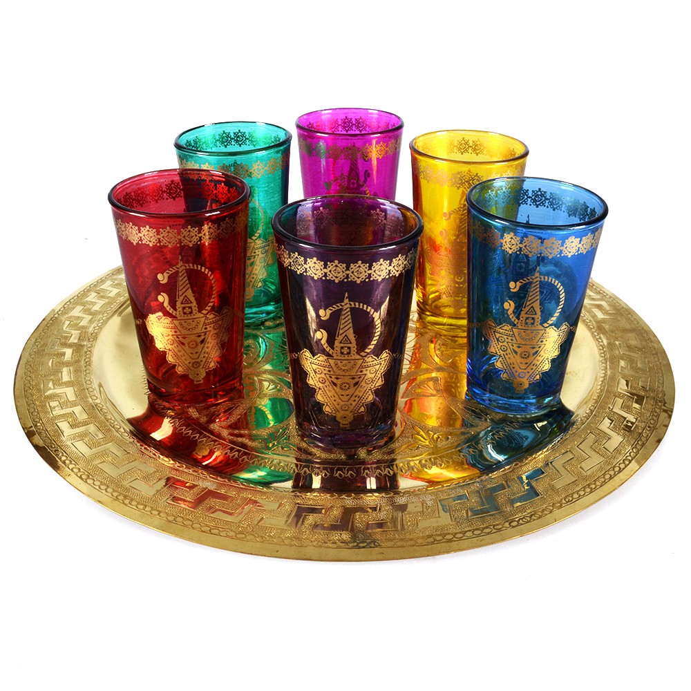 Juego 6 Vasos Arabes - Símbolo Tuareg - NOVEDAD - Modelo 9