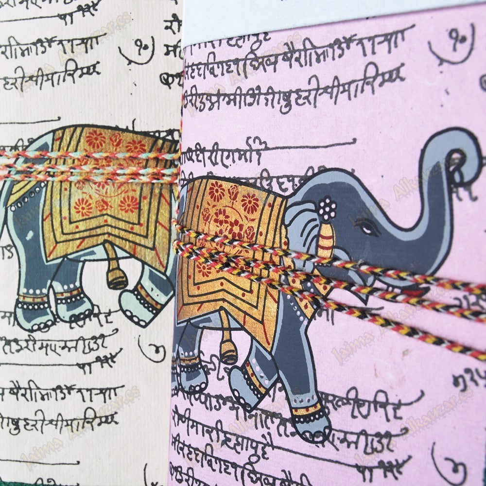 Libreta De La India - Papel Hecho A Mano - 100% - Algodón - 13 cm