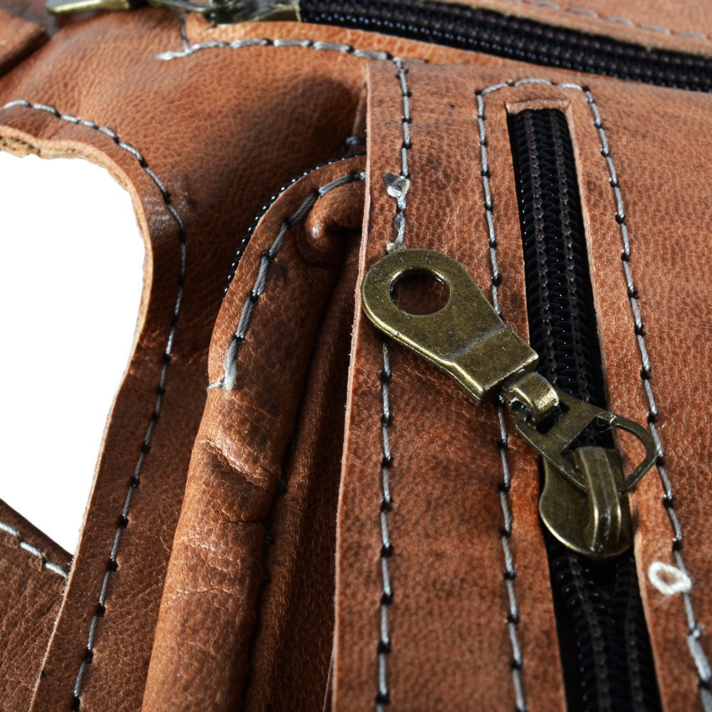 Riñonera Artesana - 100% Cuero - Gran Calidad - 5 Compartimentos - Disponible en 2 Colores