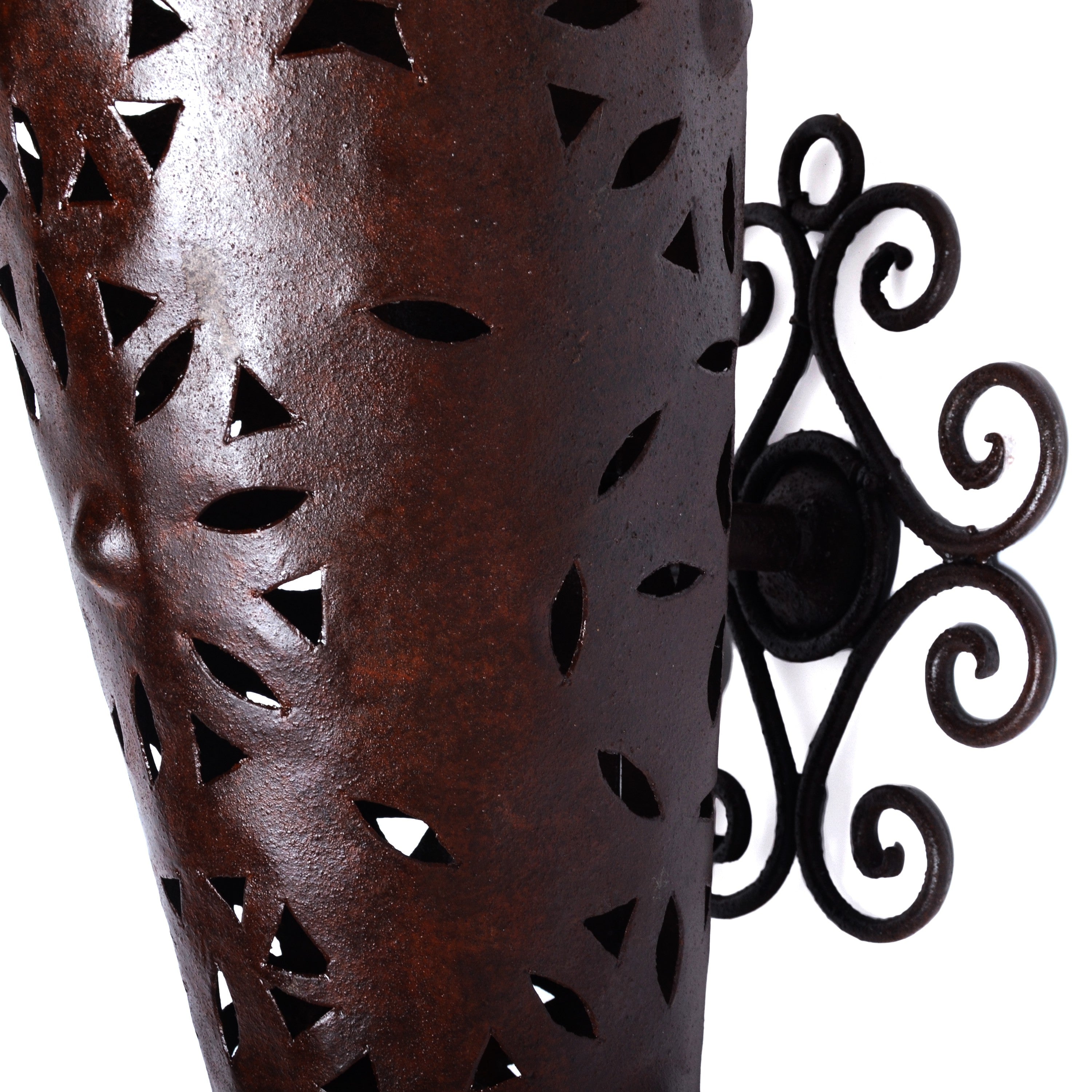 Antorcha Alargada de Hierro Calado - Diseño Medieval - 89 cm