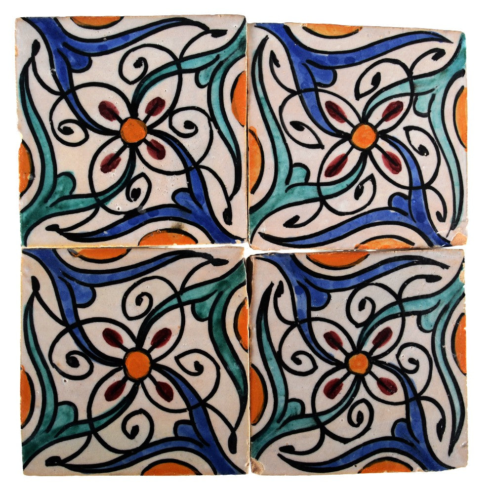 Azulejo Andalusí - 10 cm - Varios Diseños- Artesanal- Modelo 27