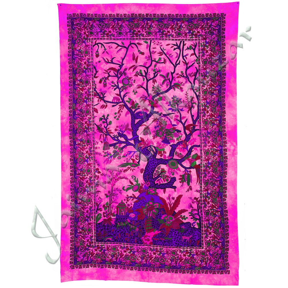Tela Algodon India-Arbol de la Vida-Artesana-210 x 140 cm