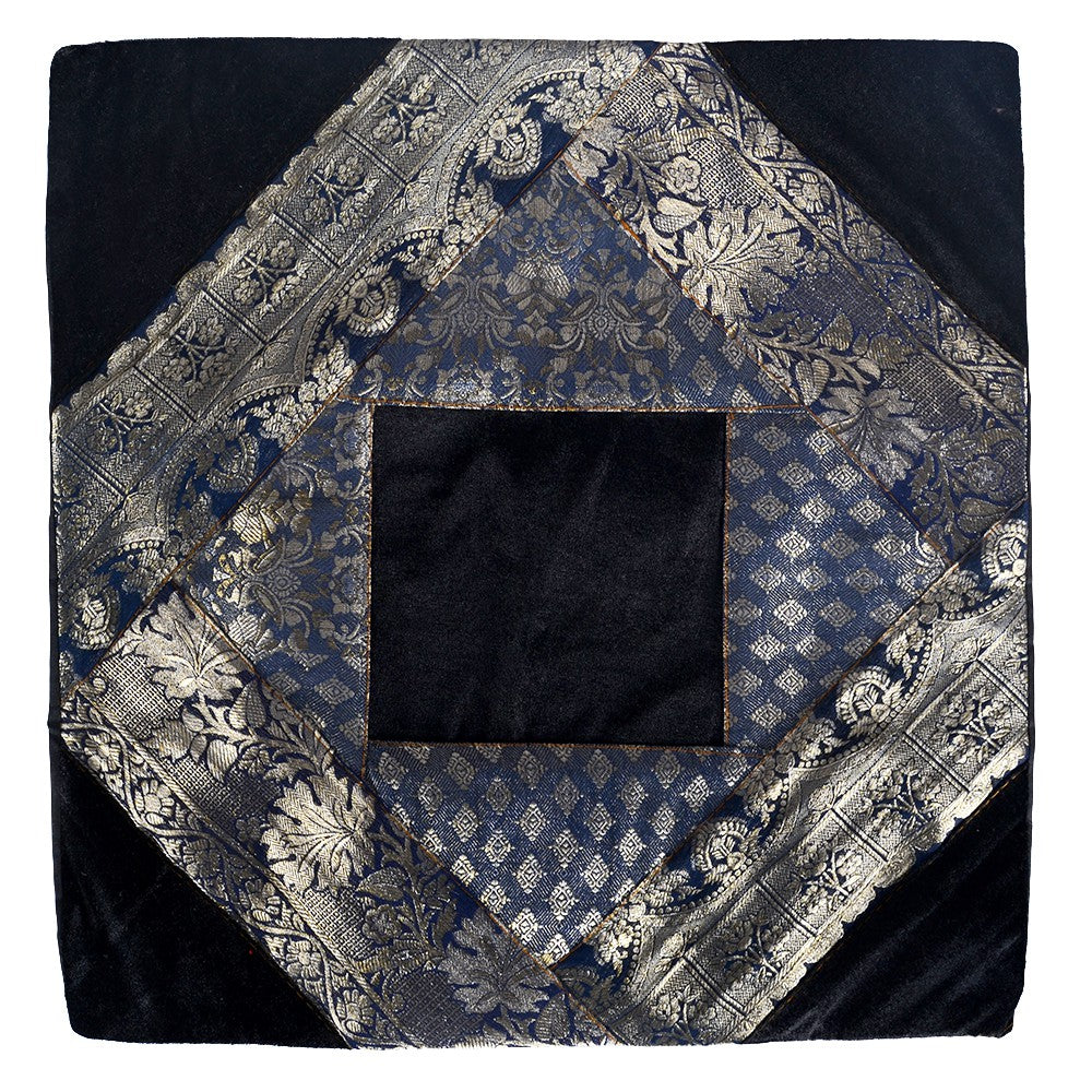 Cojín Tela Fina y Terciopelo - 40 cm - Varios Colores - Diseño Arabe