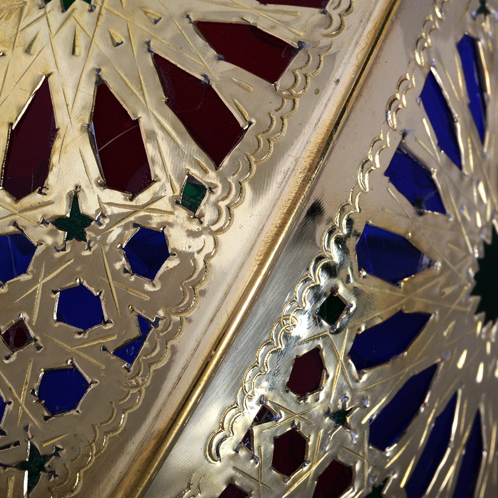 Aplique Dorado Bronce - Diseño Alcazaba - Cristales Tricolores - 3 Tamaños