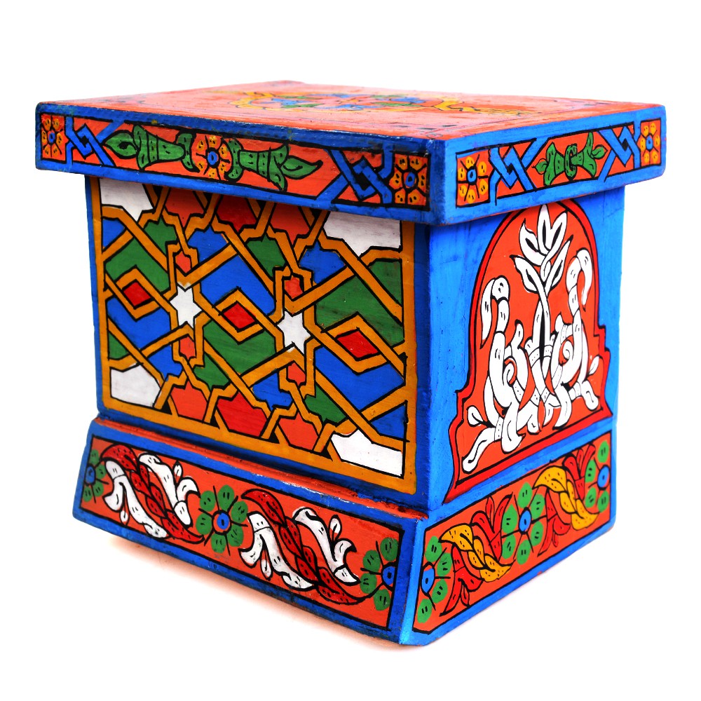 Cajita Árabe - Hecha y Pintada a Mano - Colores Alegres - Calidad