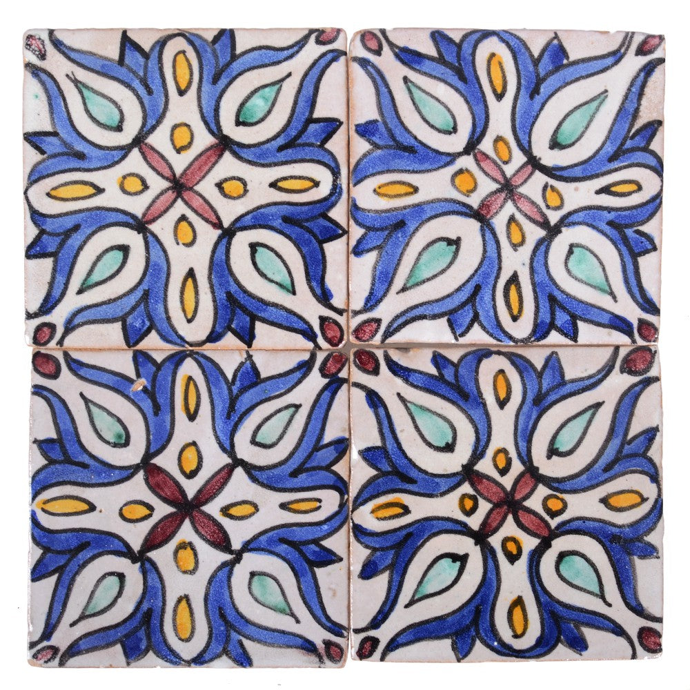 Azulejo Andalusí - 10 cm - Varios Diseños- Artesanal- Modelo 32