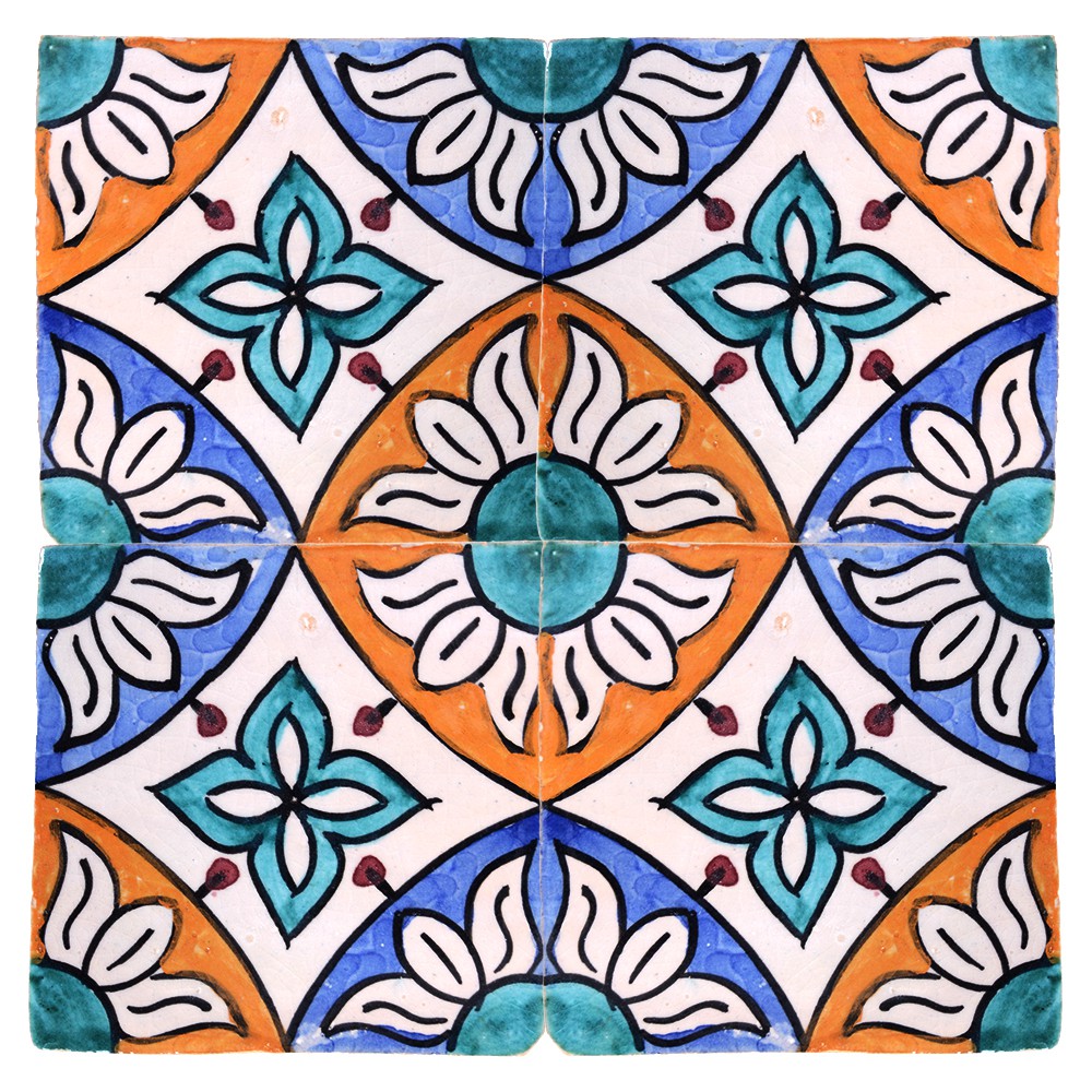 Azulejo Andalusí - 10 cm - Varios Diseños- Artesanal- Modelo 35