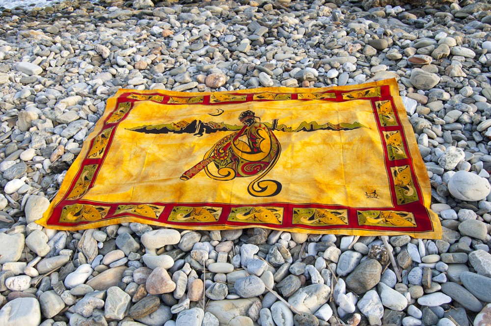 Tela Algodon-India- Musico Didgeridoo-140 x 210 cm