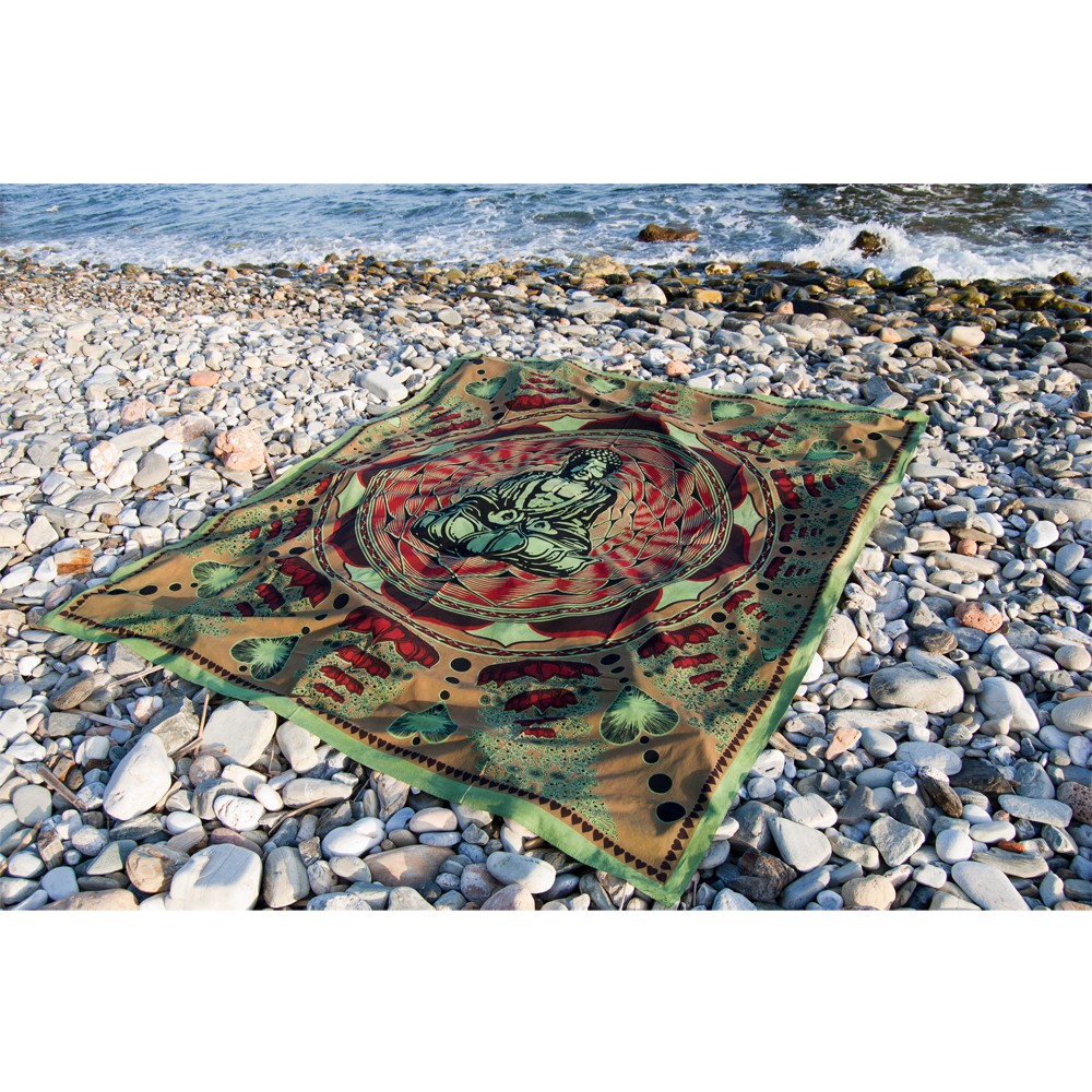 Tela Algodon India- Budha Mosaico-Artesana-140 x 210 cm