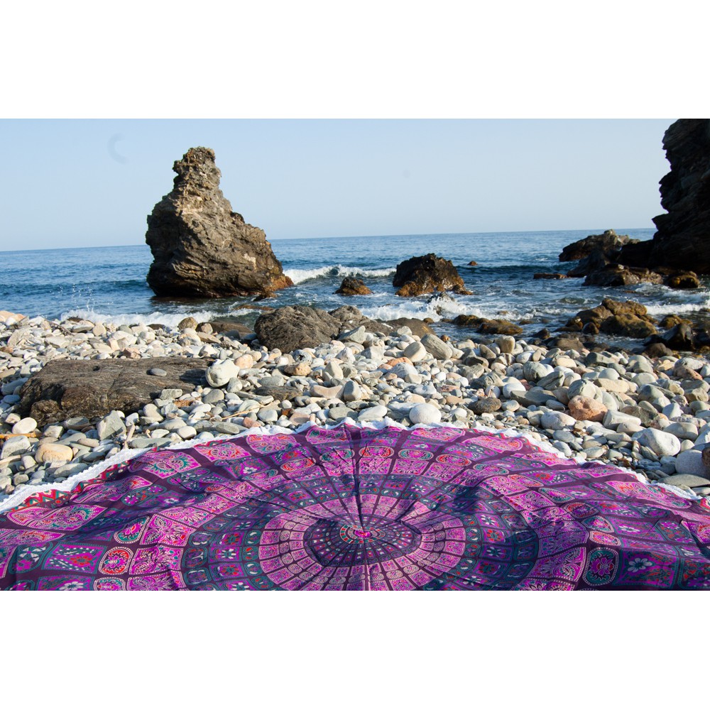 Tela Algodón Redonda - India - Toalla - Mantel - Diseño Chandni - 2 m