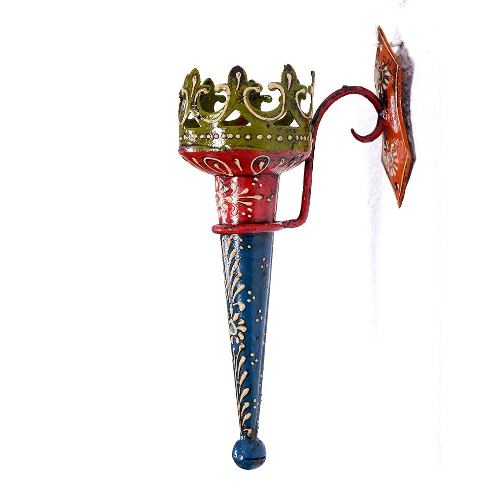 Aplique Antorcha - Multicolor - Pintada a Mano - Para Velas - 24 cm