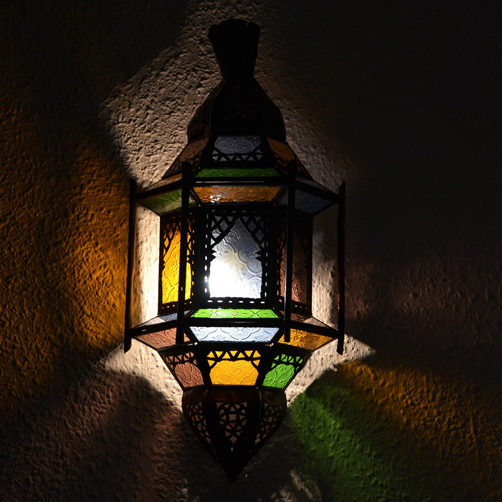 Aplique Calado de Cristal - Barras - Ventanas - Multicolor - 43 cm