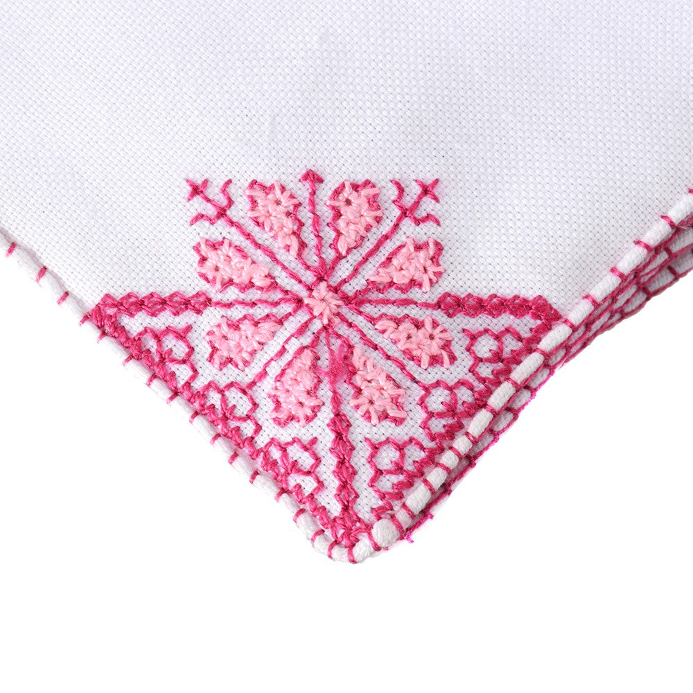 Juego Salvamanteles Y 4 Servilletas - Algodón Y Bordados - Producto Artesanal - Varios Colores