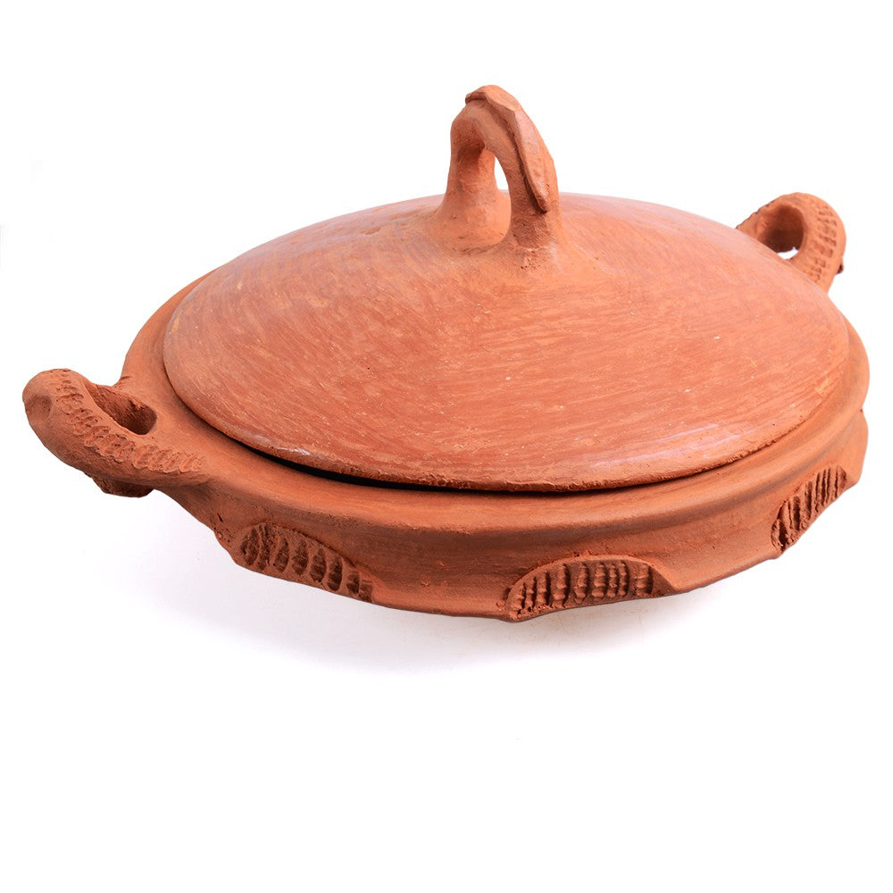 Tajín Barro - Tapadera Con Asa - Cocina Casera Y Sana - 27 cm