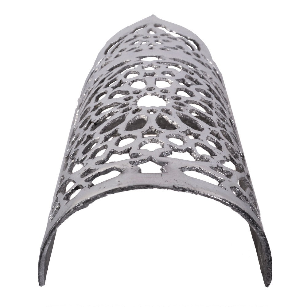 Aplique Pared Alumino Calado - Diseño Alhambra - Acabado Pulido - 20 cm