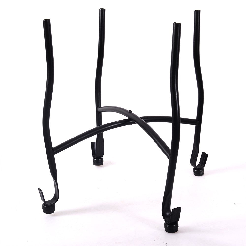 Mesa Arabe Plateada Grabada - Desmontable - 40 cm - Diseño Floral