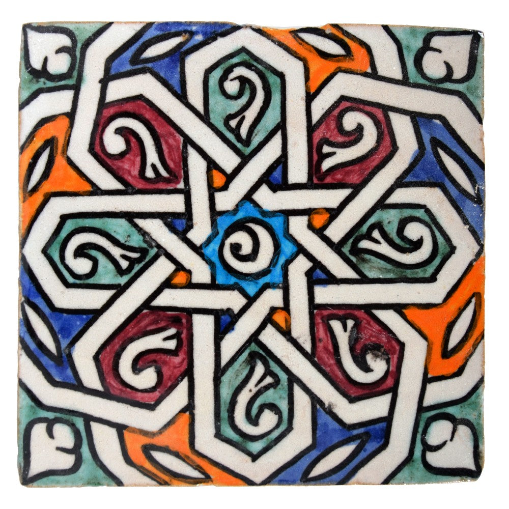 Azulejo Andalusí - 10 cm - Varios Diseños- Artesanal- Modelo 39