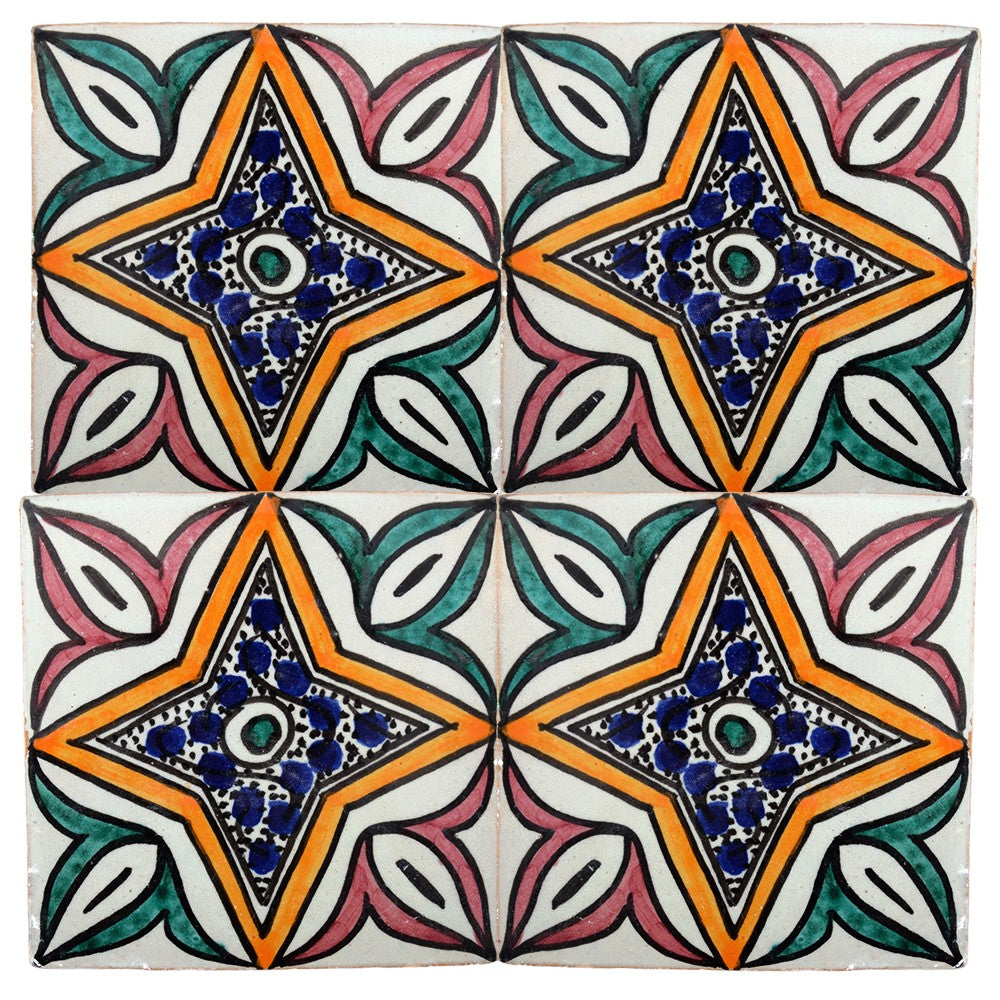 Azulejo Andalusí - 10 cm - Varios Diseños- Artesanal- Modelo 53