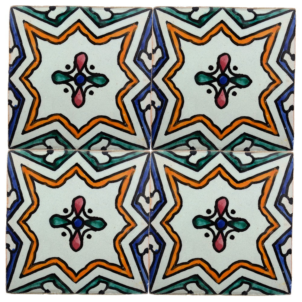 Azulejo Andalusí - 10 cm - Varios Diseños- Artesanal- Modelo 54