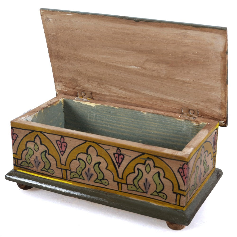 Caja Árabe - Hecho y Pintado a Mano - Colores Alegres - Calidad